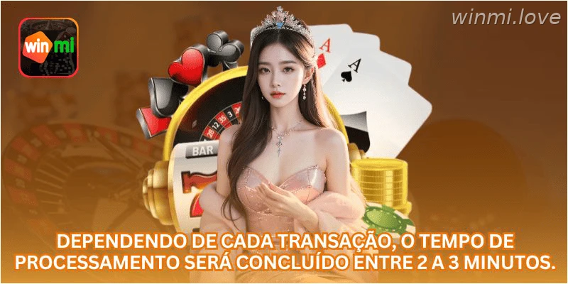 Dependendo de cada transação, o tempo de processamento será concluído entre 2 a 3 minutos.